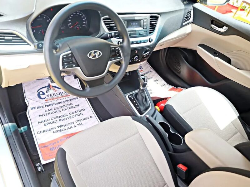 2021 Hyundai Accent GL 4 Cylinder Engine GCC Specs Silver Beige