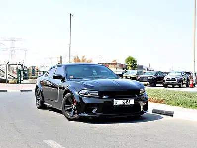 2017 Dodge Charger SXT MID 6 Cylinders Engine GCC Specs Black Sedan