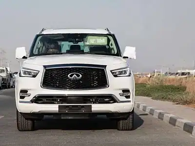 2025 Infiniti QX80 5.6 litre V8 Engine Petrol GCC Spec 0KM White Tan