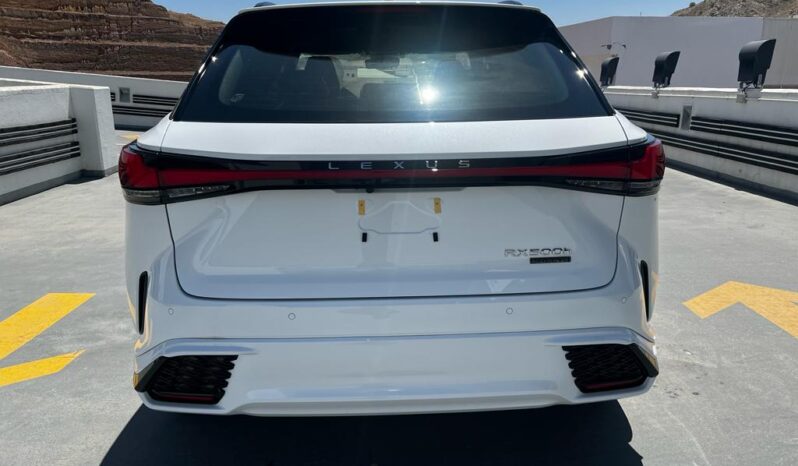 2024 Lexus RX 500h 2.4L inline 4-cylinder Hybrid Engine White Red