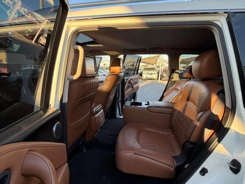 2020 Infiniti QX80 Excellence 5.6 litre 8 Cylinder Engine White Tan GCC Specs