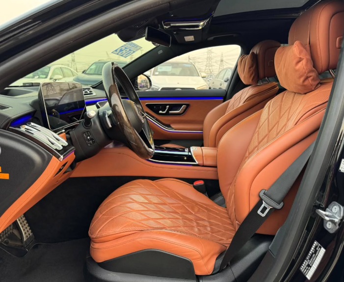 2021 MERCEDES BENZ S 500 V6 Black-Brown AUCTION GRADE 4.5/A
