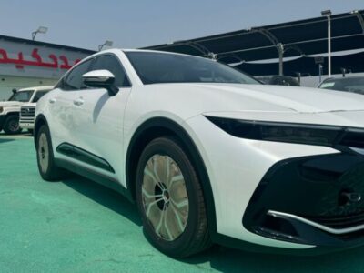 2023 Toyota Crown 2.4-litre turbocharged Hybrid inline-4 engine White Beige