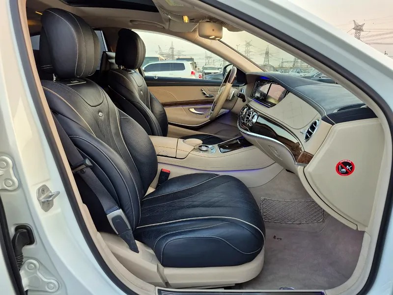 2014 Mercedes-Benz S-Class S 550 8 Cylinder Engine White Black