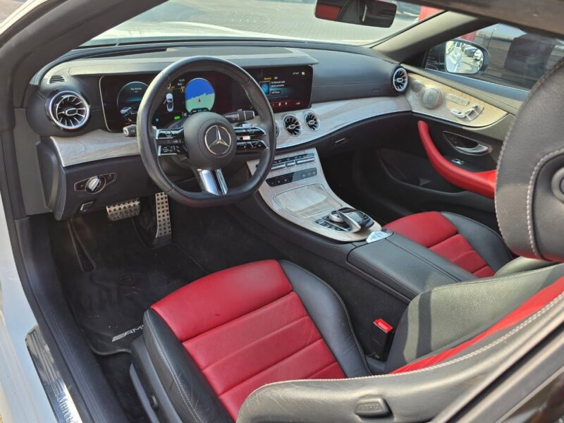 Mercedes-Benz E450 Coupe 2023 AMG SPORT RIMS Full specifications White Red