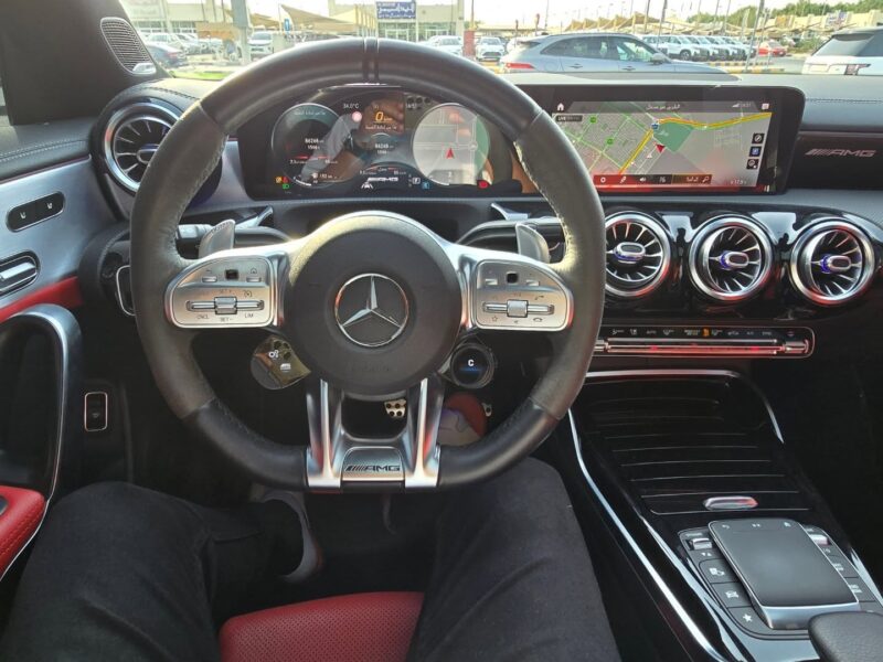 Mercedes-Benz CLA 45 S AMG 2021 2.0 Liters 4 Cylinder Engine White Red