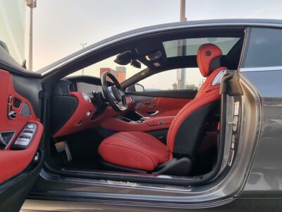Mercedes S560 Coupe 4.0L V8 Twin Turbo Engine 2019 Grey Red