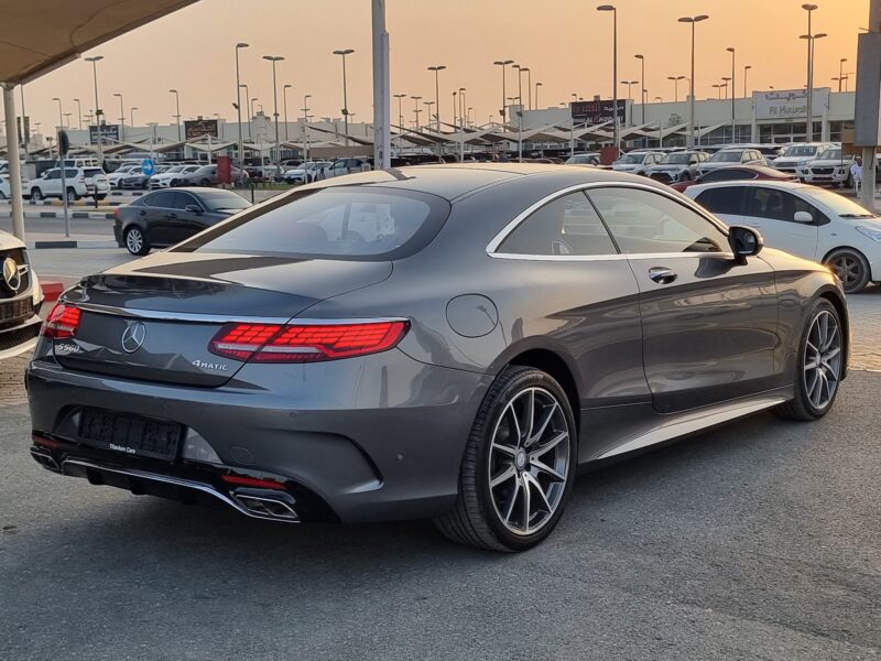 Mercedes S560 Coupe 4.0L V8 Twin Turbo Engine 2019 Grey Red
