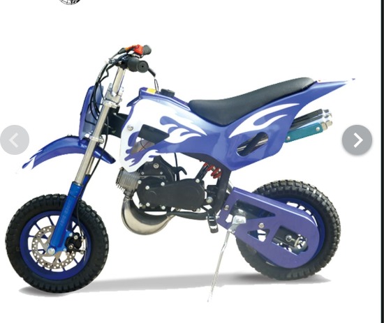 Mini dirt bike 49CC Pull start 2 Stroke Engine Single Cylinder Blue