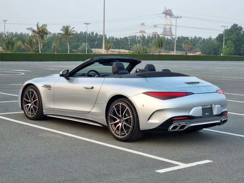 2022 Mercedes-AMG SL 55 4.0-liter V8 biturbo Engine Silver