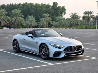 2022 Mercedes-AMG SL 55 4.0-liter V8 biturbo Engine Silver