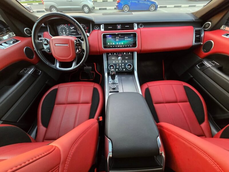 2021 Land Rover Range Rover Sport 3.0-liter engine 6 Cylinder Black Red