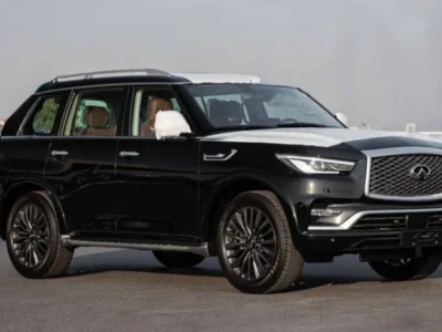 2025 Infiniti QX80 5.6 litre V8 Engine GCC Specs Black Tan