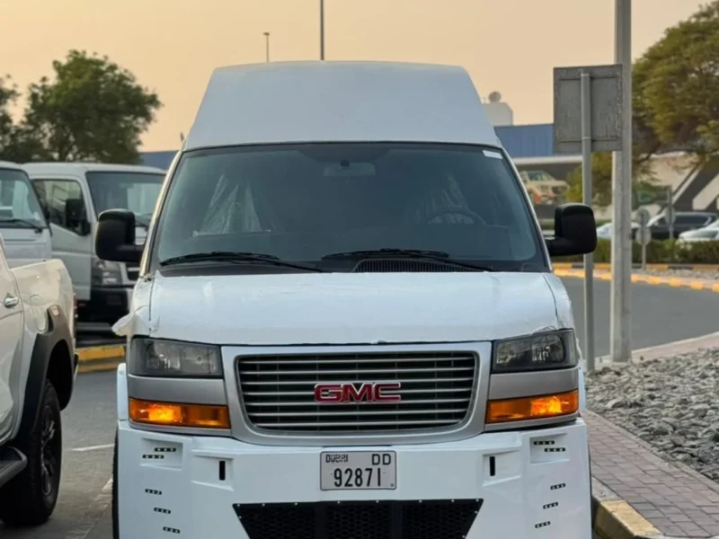 2024 GMC Savana 6.6 litre V8 Engine Petrol GCC Specs White Black