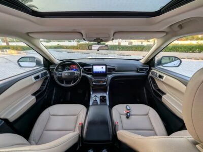 2020 Ford Explorer XLT ECOBOOST GCC IN EXCELLENT CONDITION White Beige