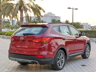 2016 Hyundai Santa Fe Comfort Plus GCC Mint Condition Red Beige