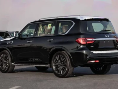 2025 Infiniti QX80 5.6 litre V8 Engine GCC Specs Black Tan