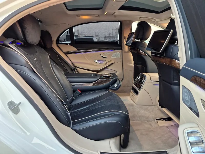 2014 Mercedes-Benz S-Class S 550 8 Cylinder Engine White Black