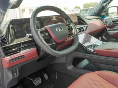 2025 Infiniti QX80 Autograph 3.5 litre V6 Engine Petrol White Burgundy