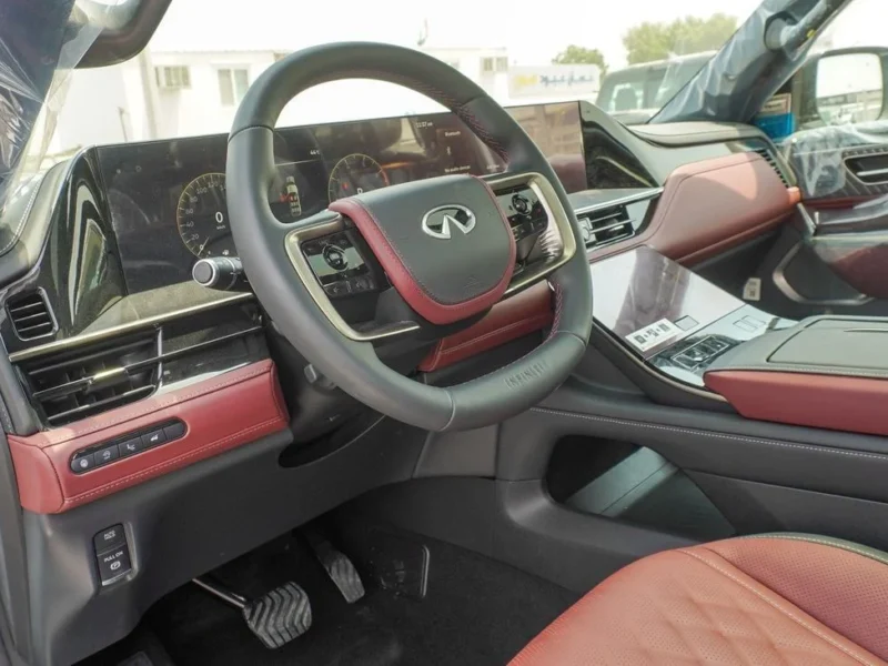 2025 Infiniti QX80 Autograph 3.5 litre V6 Engine Petrol White Burgundy