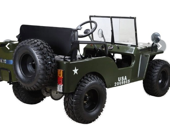 Mini Jeep 150CC 3+1 Gears Air Cooled Single Cylinder 4 stroke Green