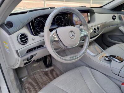2015 Mercedes-Benz S 500 L 4.0L twin-turbo V8 Engine White Grey