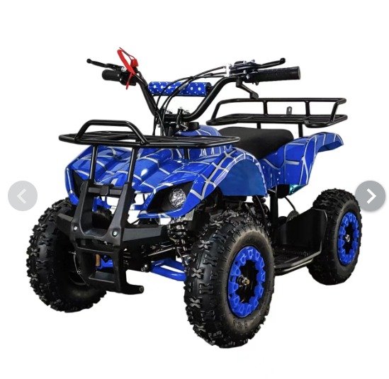 Mini Atv 49CC 2 Stroke Engine Pull start and Electric Start Blue