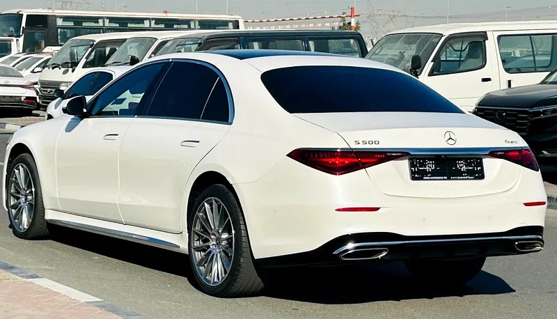 2021 Mercedes-Benz S-Class S 500 4Matic Neat & Clean Car White Black