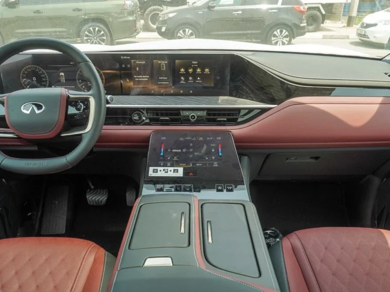 2025 Infiniti QX80 Autograph 3.5 litre V6 Engine Petrol White Burgundy