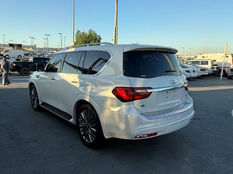 2020 Infiniti QX80 Excellence 5.6 litre 8 Cylinder Engine White Tan GCC Specs