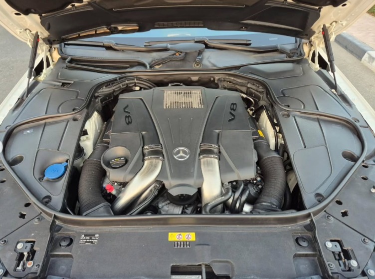 2014 MERCEDES BENZ S550 V8 White-Black AUCTION GRADE 4/B