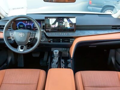 2024 Toyota Camry GLX Hybrid Sedan White Tan