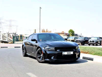 2017 Dodge Charger SXT MID 6 Cylinders Engine GCC Specs Black Sedan