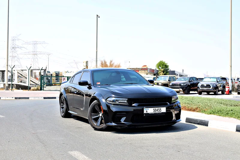 2017 Dodge Charger SXT MID 6 Cylinders Engine GCC Specs Black Sedan