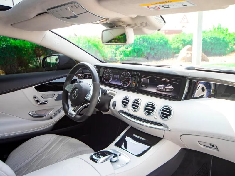 2015 Mercedes-Benz S-Class S 63 4Matic 8 Cylinders Engine Silver White