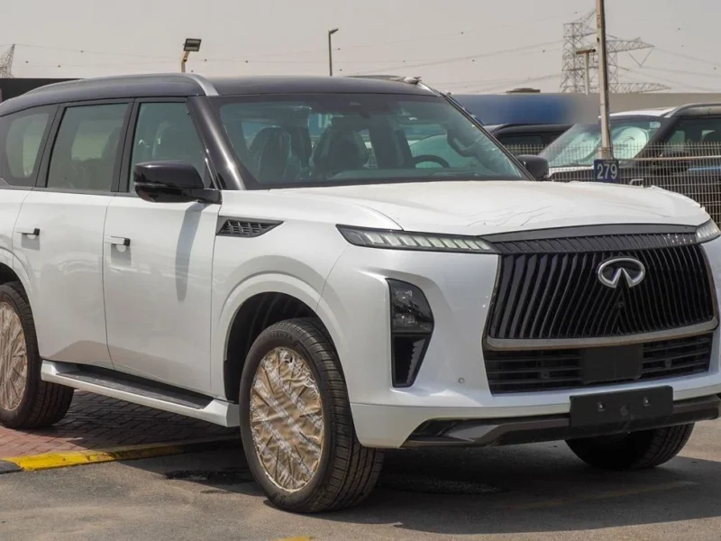 2025 Infiniti QX80 Autograph 3.5 litre V6 Engine Petrol White Burgundy