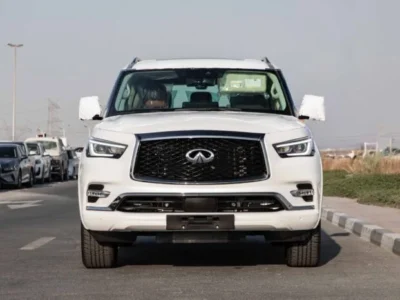 2025 Infiniti QX80 5.6 litre V8 Engine Petrol GCC Spec 0KM White Tan
