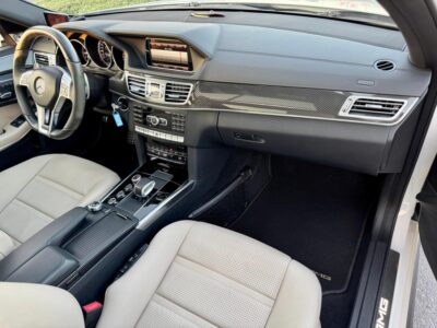 2014 Mercedes-Benz E63 AMG 5.5L twin-turbo V8 White Beige