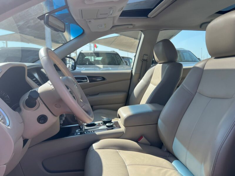 2015 Nissan Pathfinder V6 SV Full Option GCC Specs White Beige