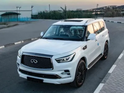 2025 Infiniti QX80 5.6 litre V8 Engine Petrol GCC Spec 0KM White Tan