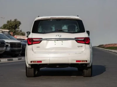 2025 Infiniti QX80 5.6 litre V8 Engine Petrol GCC Spec 0KM White Tan