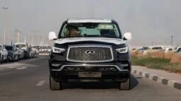 2025 Infiniti QX80 5.6 litre V8 Engine GCC Specs Black Tan