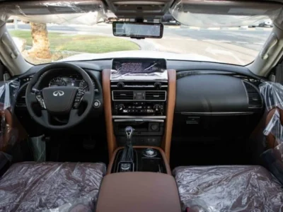 2025 Infiniti QX80 5.6 litre V8 Engine Petrol GCC Spec 0KM White Tan