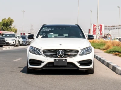 2016 Mercedes-Benz C-Class C450 4MATIC 6 Cylinder Engine White Red Wagon
