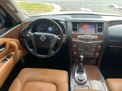 2017 Nissan Patrol LE Platinum 5.6L 8 Cylinders Petrol Engine White Tan SUV