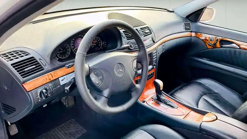 2003 Mercedes-Benz E-Class E 240 6 Cylinders Engine White Black Sedan