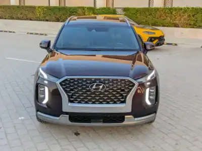2022 Hyundai Palisade Calligraphy 6 Cylinders Engine Burgundy Black SUV