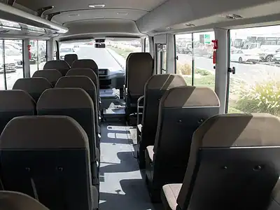 2025 Toyota Coaster HI ROOF 23S D 4.0L MT STD RD White Brown