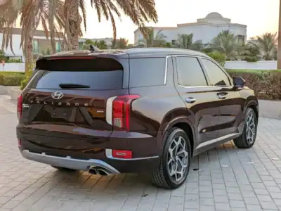 2022 Hyundai Palisade Calligraphy 6 Cylinders Engine Burgundy Black SUV