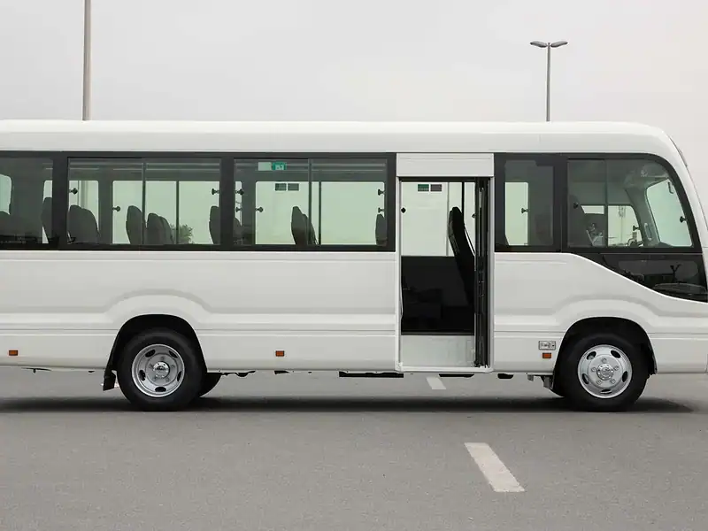 2025 Toyota Coaster HI ROOF 23S D 4.0L MT STD RD White Brown